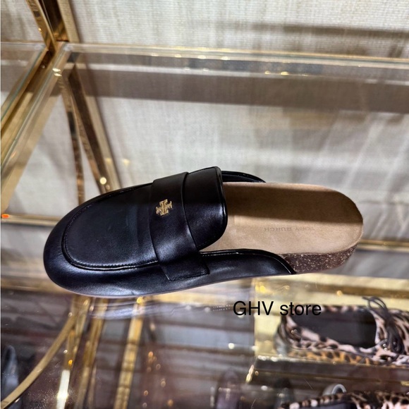 Tory Burch Everly Cork Leather Mule Shoes - Picture 6 of 6